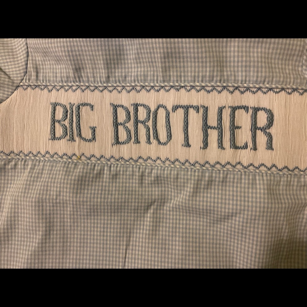 Smocked Big Brother short set, 18 months